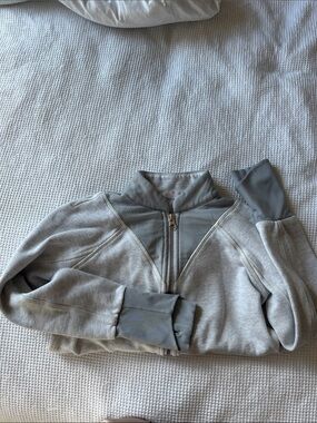 Ivivva Light Gray Full-Zip Hoodie Jacket